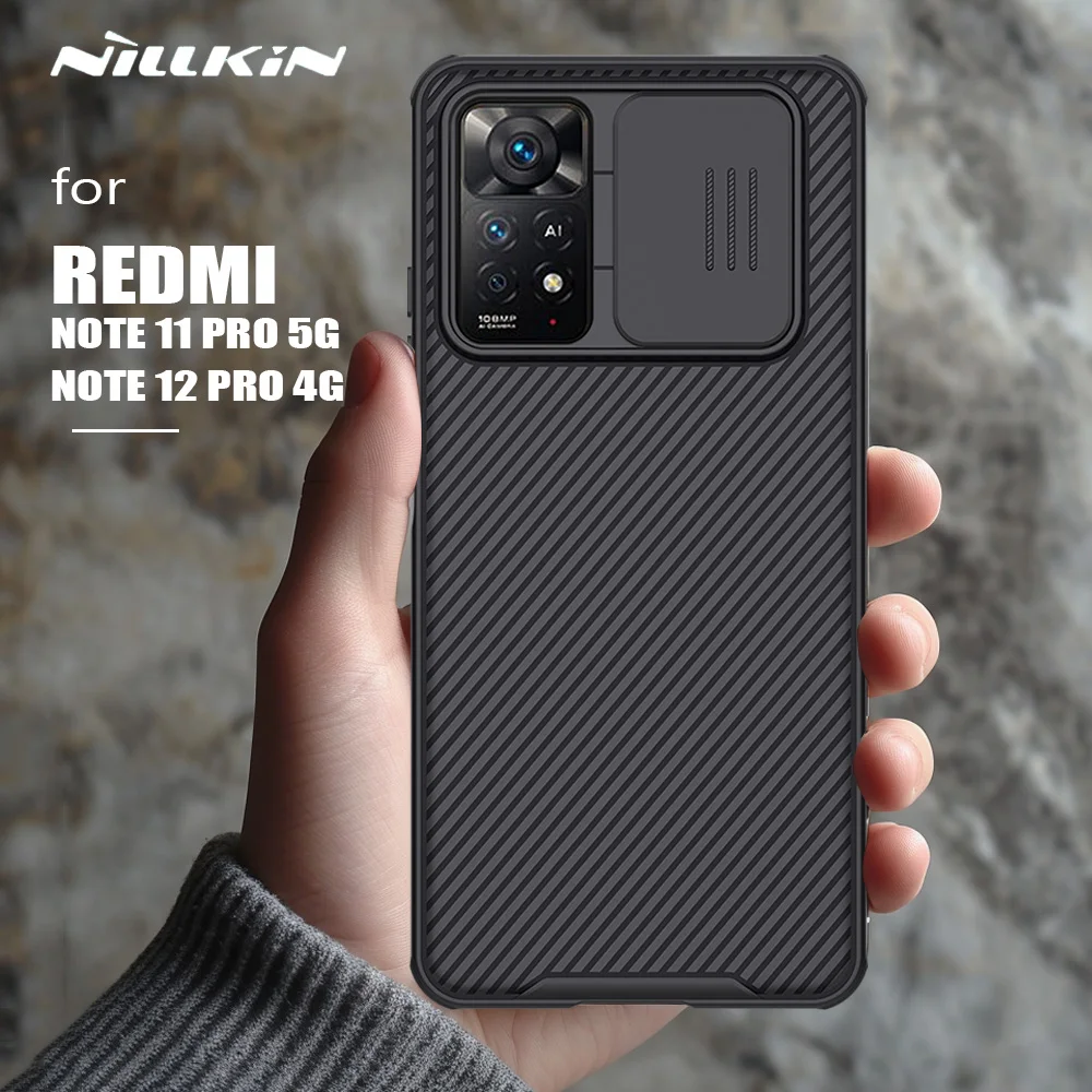 

Чехол для Xiaomi Redmi Note 11 Pro 5G Global / 12 Pro 4G, чехол Nillkin Camshield, чехол для камеры для Redmi Note 12 Pro 4G, задняя крышка