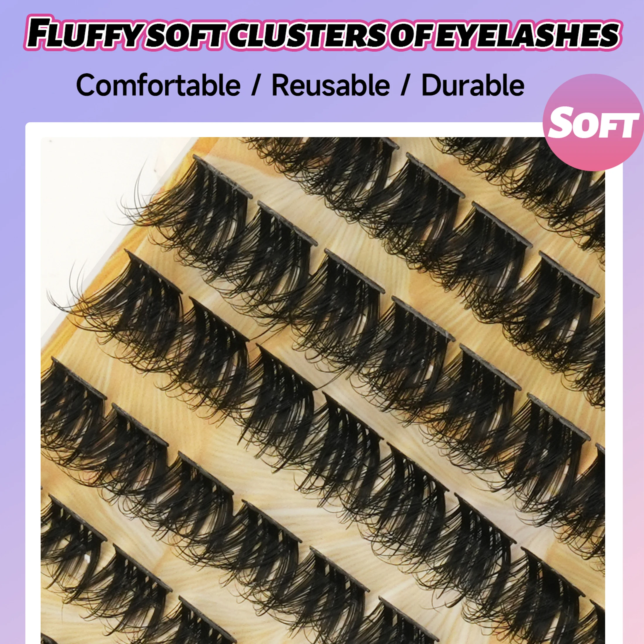 D Curl Lash Clusters Fluffy Fo - Eyelash Extension Cluster recension och pris