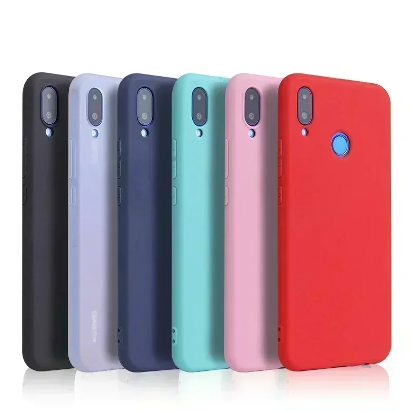 Casing ponsel silikon warna permen Matte, penutup pelindung lembut untuk Huawei Y6 2019 Y7 Y9 Prime P smart 2019 Y5P Y6P Y7P Y8S Y8P Y9S