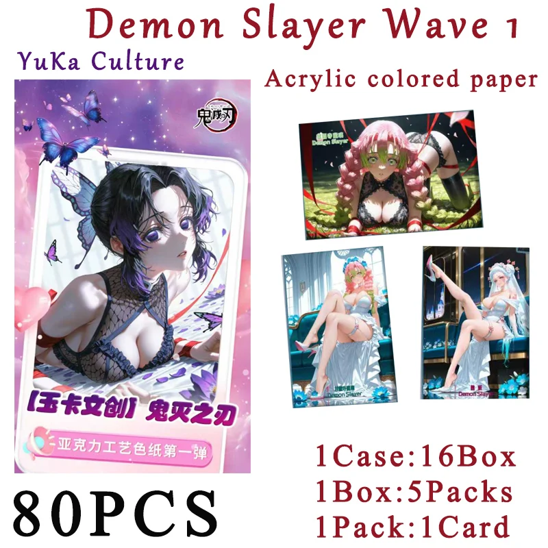 2025 Demon Slayer Card Wholesale Premium Acrylic Colored Paper Anime Character  Collection Card Hobbies Gift And Child Toys