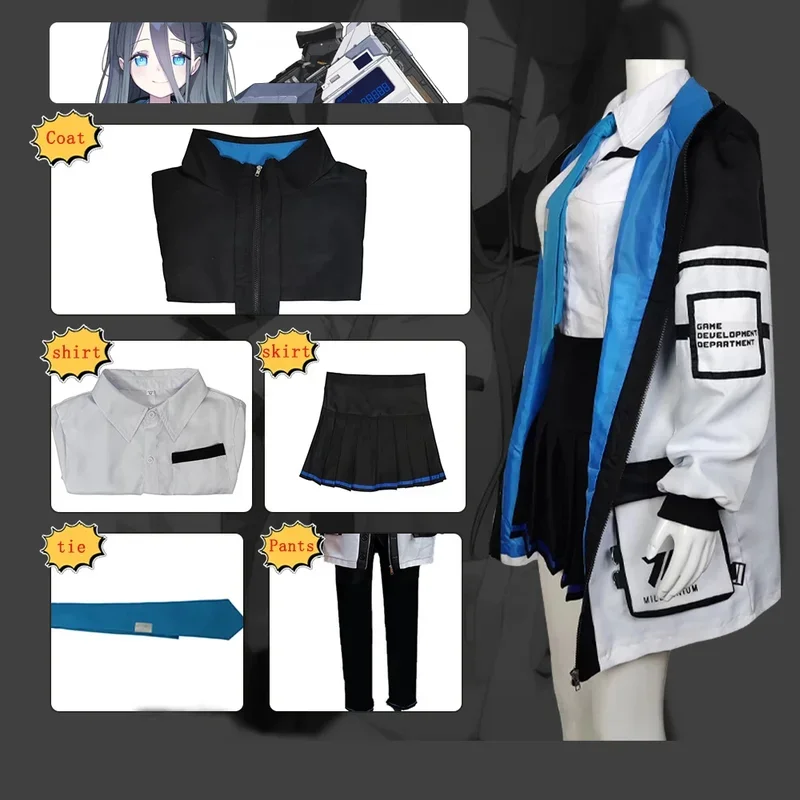 Jeu Blue Archive Tenndou Arisu Anime Cosplay Costume pour hommes et femmes, uniforme, veste, t-shirt, jupe trempée, Halloween, vêtements de carnaval