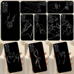 Sexy Line Minimalist Style Case For Xiaomi Redmi Note 12 Pro Note 11 10 9 8 Pro 10S 11S 12S Cover For Redmi 12C 9C 10C