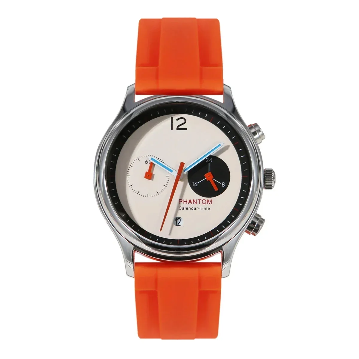 

PHANTOM Sport Chrono Men's Watch - Scratch-Resistant Stainless Steel, Stopwatch & Calendar, Waterproof Quartz Watch