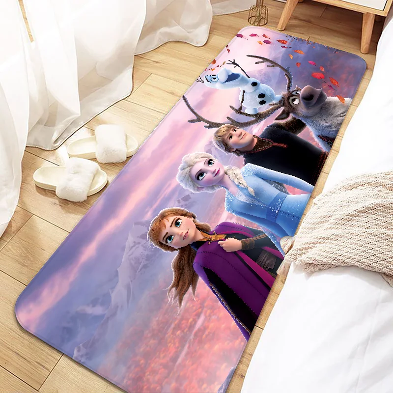 

D-Disneys Frozen Door Mat Entrance Non-slip Doormat Washable Kitchen Carpet Living Room Hallway Rugs Bathroom Bath Door Mats