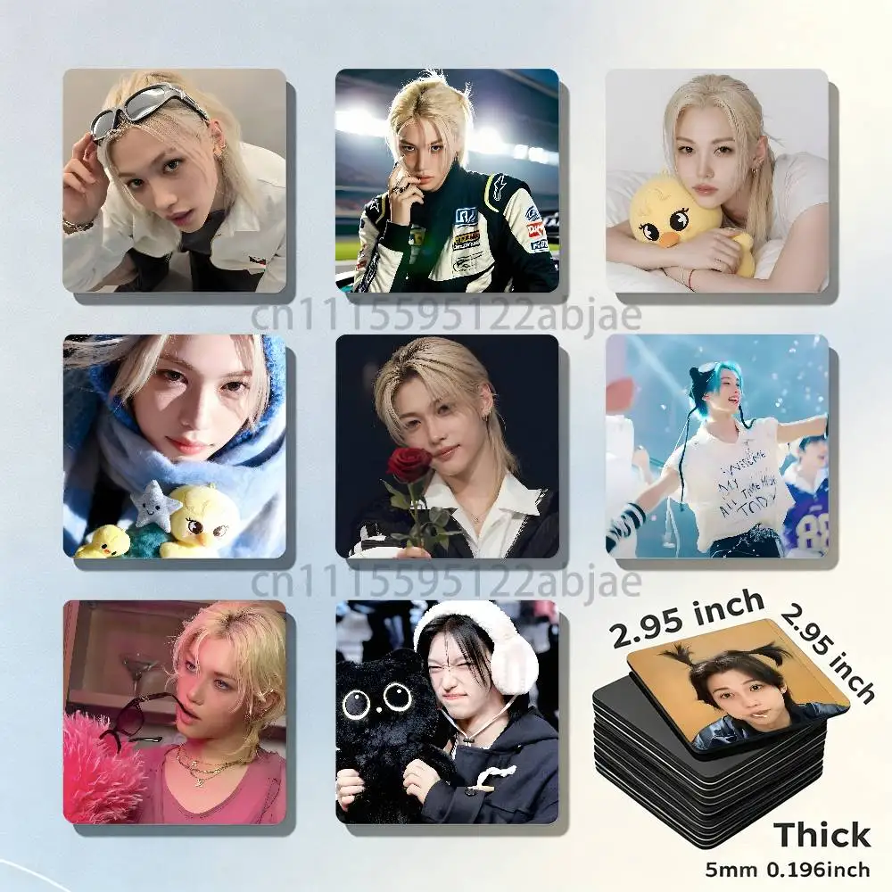 F-Felix Lee S-SKZ Fridge Magnetic Magnet PVC Memorial Decor for Family Friends Students Adults
