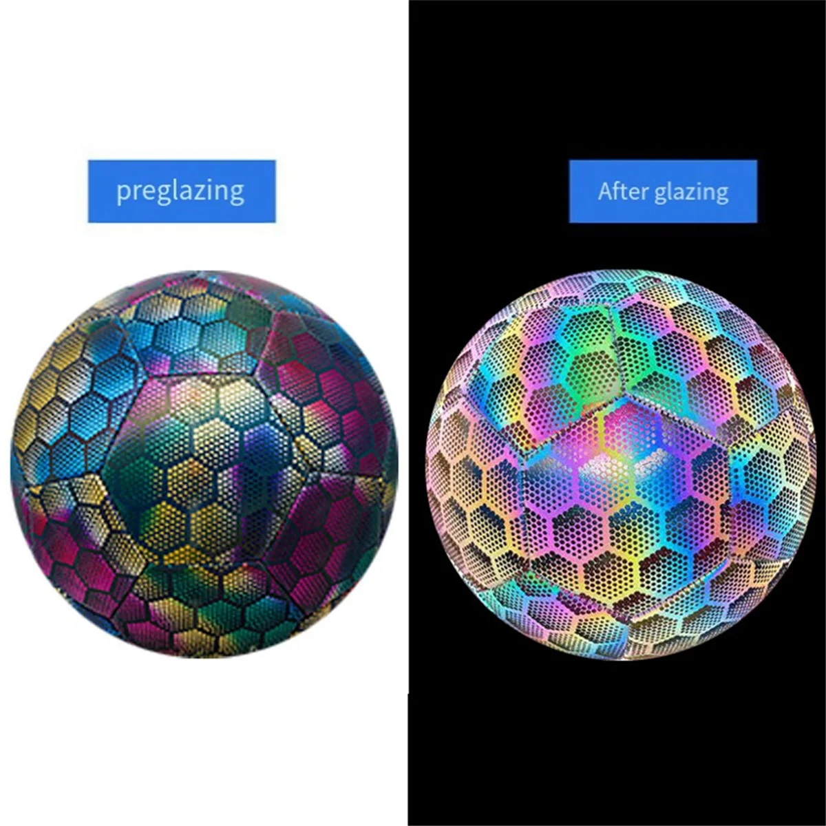 

A12Z-Night Glowing Soccer Ball: Indoor/Outdoor Reflective Light-Up Ball