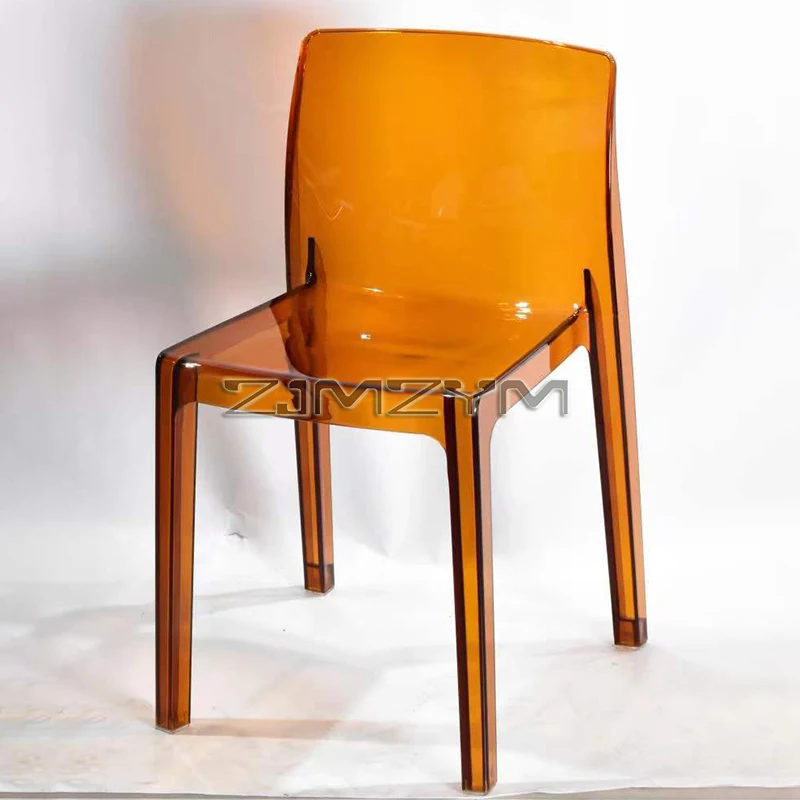 Transparent Acrylic Dining Chairs Popular Coffee Shop Backchairs Simple Home Backchairs Crystal Chairs