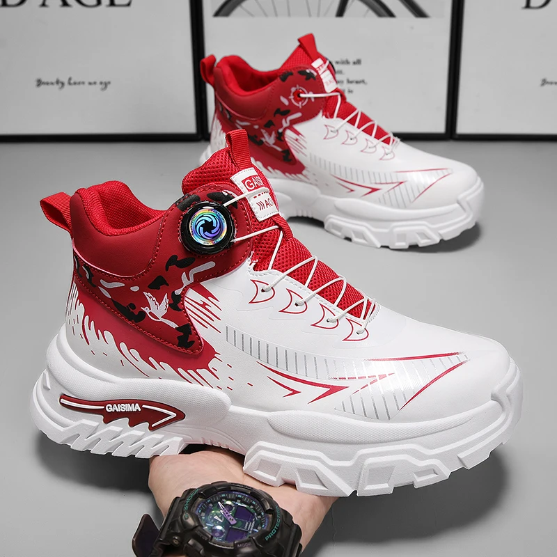 

Men's Sneakers Autumn Casual Fashion Shoes Suitable for Outdoor Sports New Versatile High-Top Trendy Thick-Soled Running Shoes