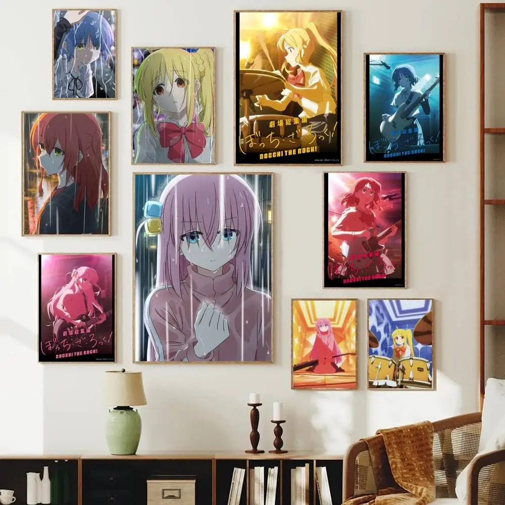 Bocchi The Rock! Anime Poster Hitori Gotoh Nijika Ijichi Ryo Yamada Ikuyo Kita Character Wall Print Decor for Bedroom Dorm Gift