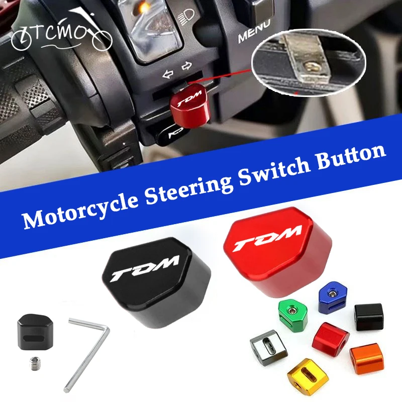 

For Yamaha TDM TDM850 TDM900 TDM 850 900 2013-2025 CNC Aluminum Motorcycle Switch Button Turn Signal Switch Key Cap