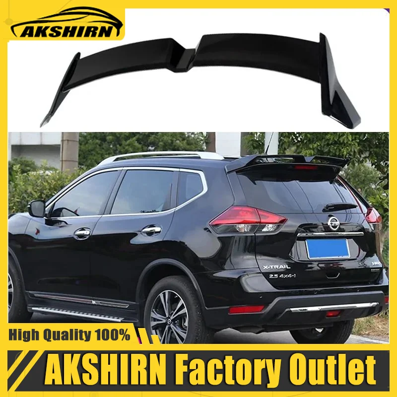 Car Styling ABS Plastic Unpainted Color Rear Roof Spoiler Trunk Boot Lip Wing For Nissan Rogue X-trail 2014-2019