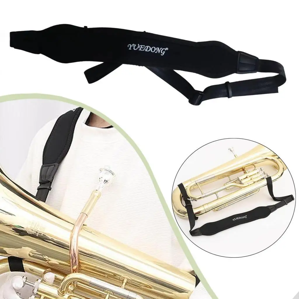 Tuba Harness Adjustable Shoulder Strap for Brass Musical Instrument Baritone Euphonium Support