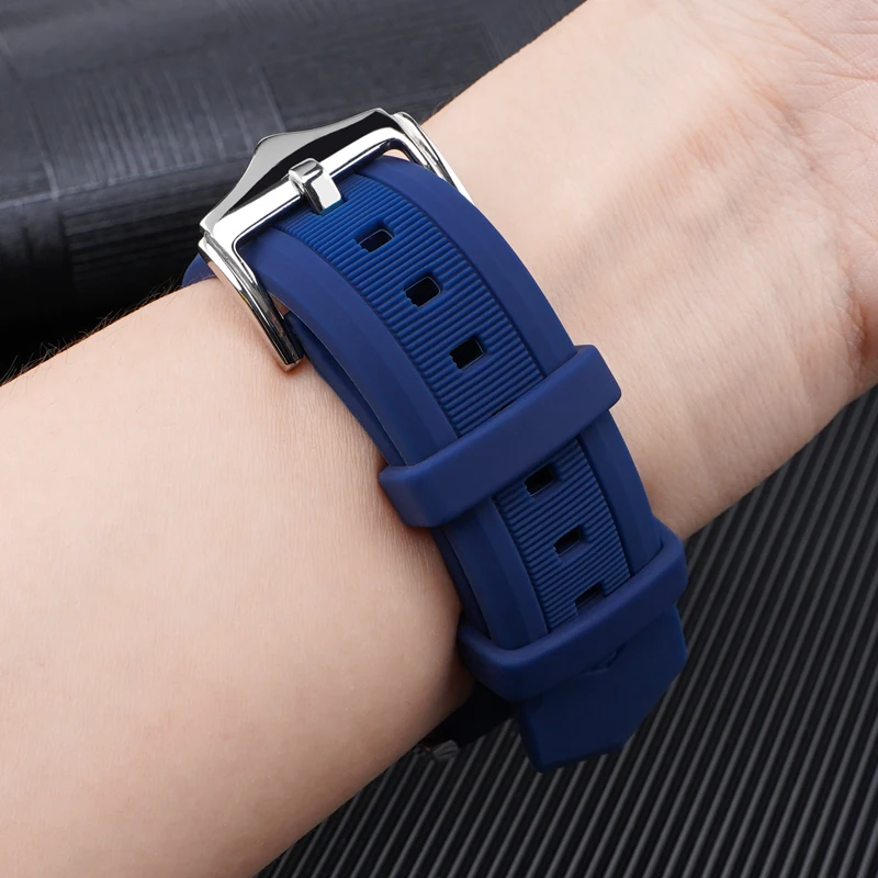 سيليكون الإفراج السريع الفرقة لسامسونج هواوي gt4/5 حزام الساعات 16 مللي متر 18 مللي متر 19 مللي متر 20 مللي متر 21 مللي متر 22 مللي متر 24 مللي متر 26 مللي متر العالمي المعصم سير شريطي حزام