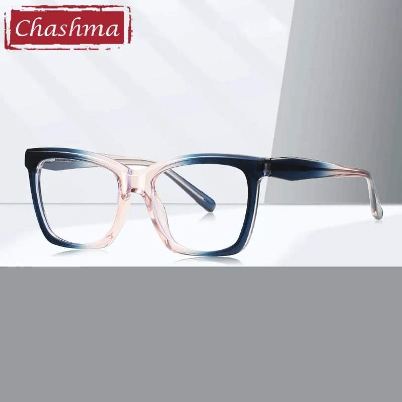 

Chashma Prescription Glasses Female Fashion Frame Gradient Colorful Eyewear Transparent Gray Spectacles Rim for Recipe Lenses