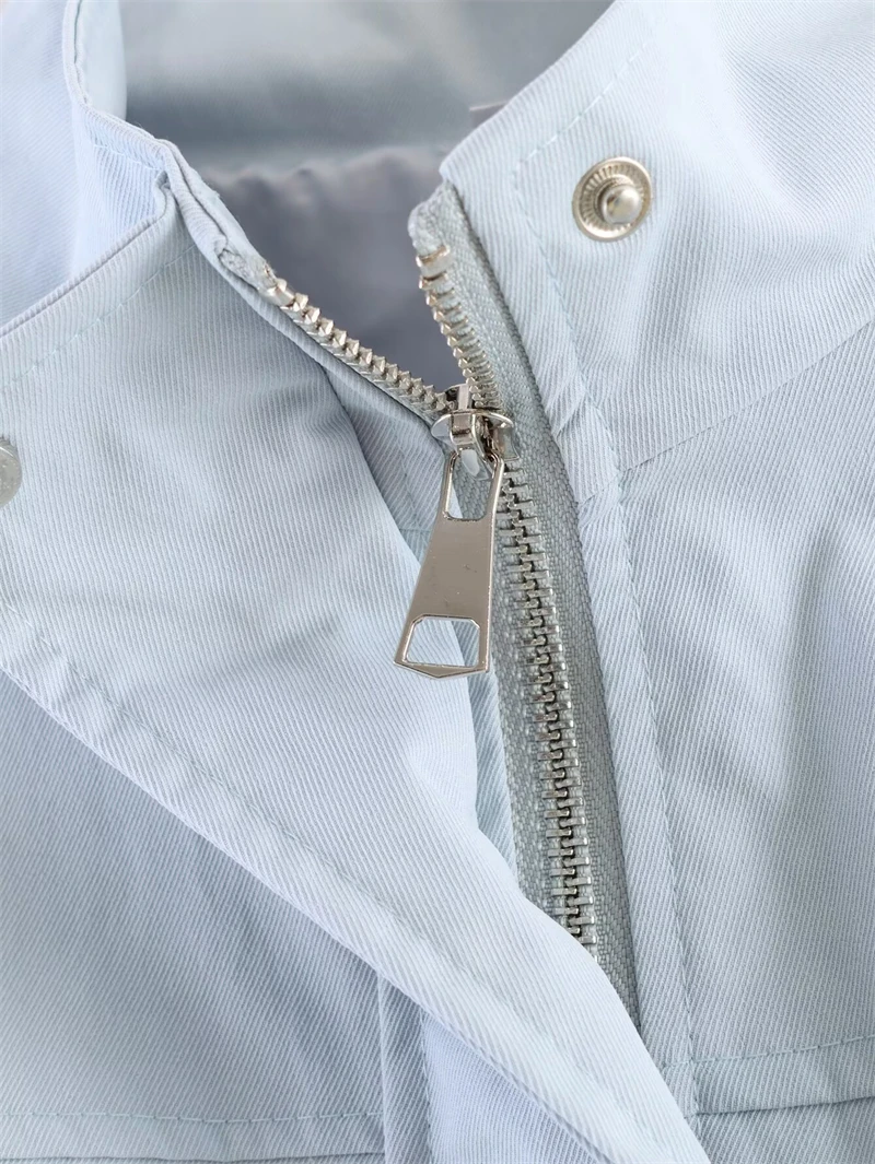Guobioziy 2026 Fashion Women Stand Collar Coat Drawstring Waist Short Jacket Relaxed Fit Versatile Casual Daily Outerwear