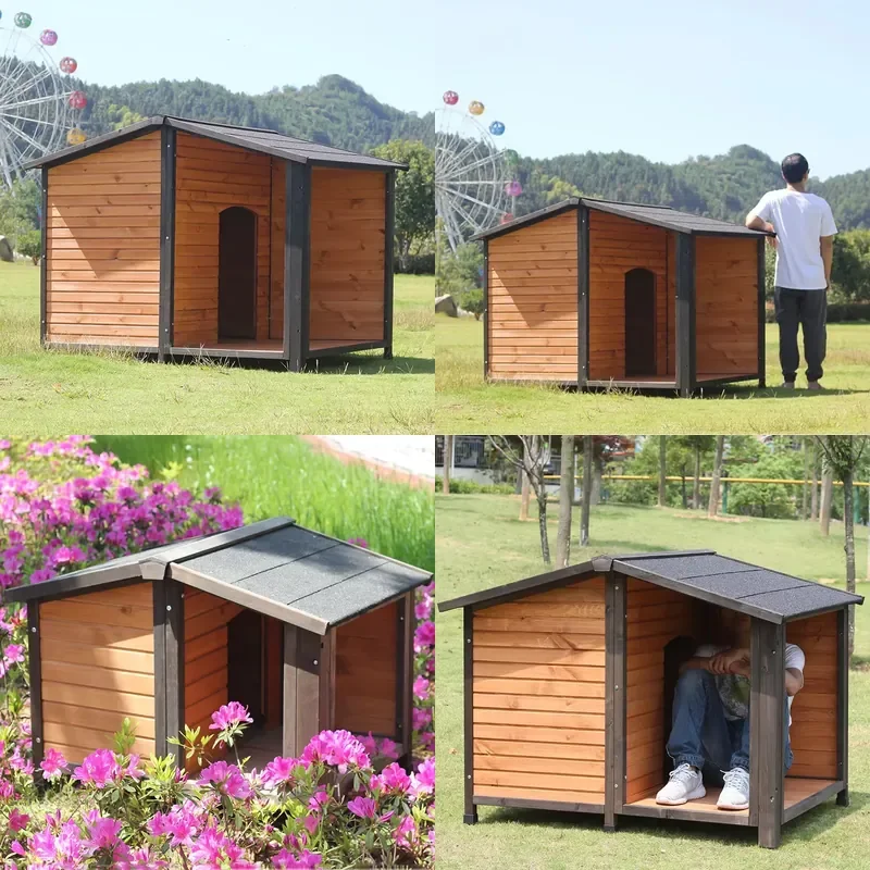  Extra Large XXL Luxury Modern Outdoor Wooden Dog Crate Furniture Pet Cage with Printed Pattern  Pet Living Room