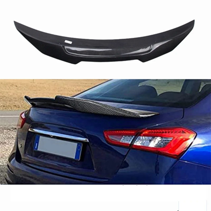 

FOR Maserati Ghibli PSM Style Carbon fiber Rear Spoiler Trunk wing 2013-2023 FRP Forged carbon