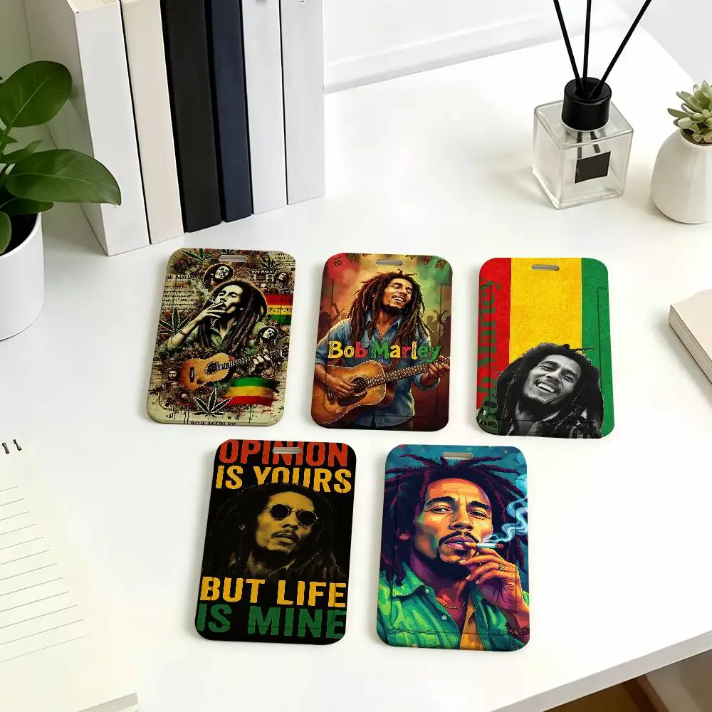 Singer B-Bob Marley Card Holder Student ID Case Daily Use Subway Commute Work Cover Office School Bus Protector