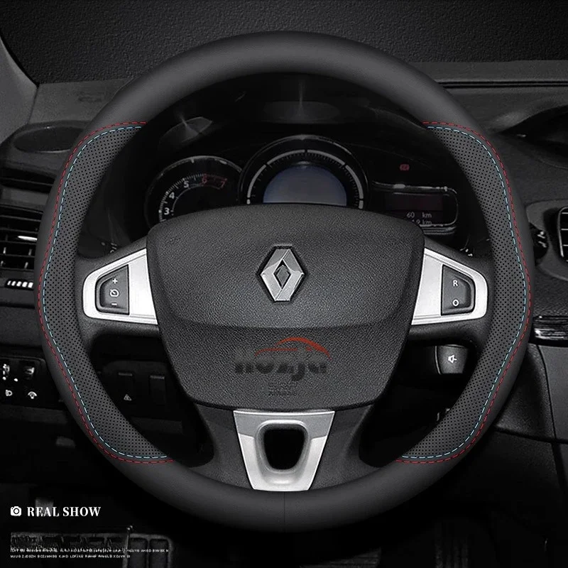 

Car Leather Steering Wheel Cover for Renault Master Symbioz Kangoo ARKANA Kaptur Sandero ZOE Clio Twingo Espace Auto Accessories