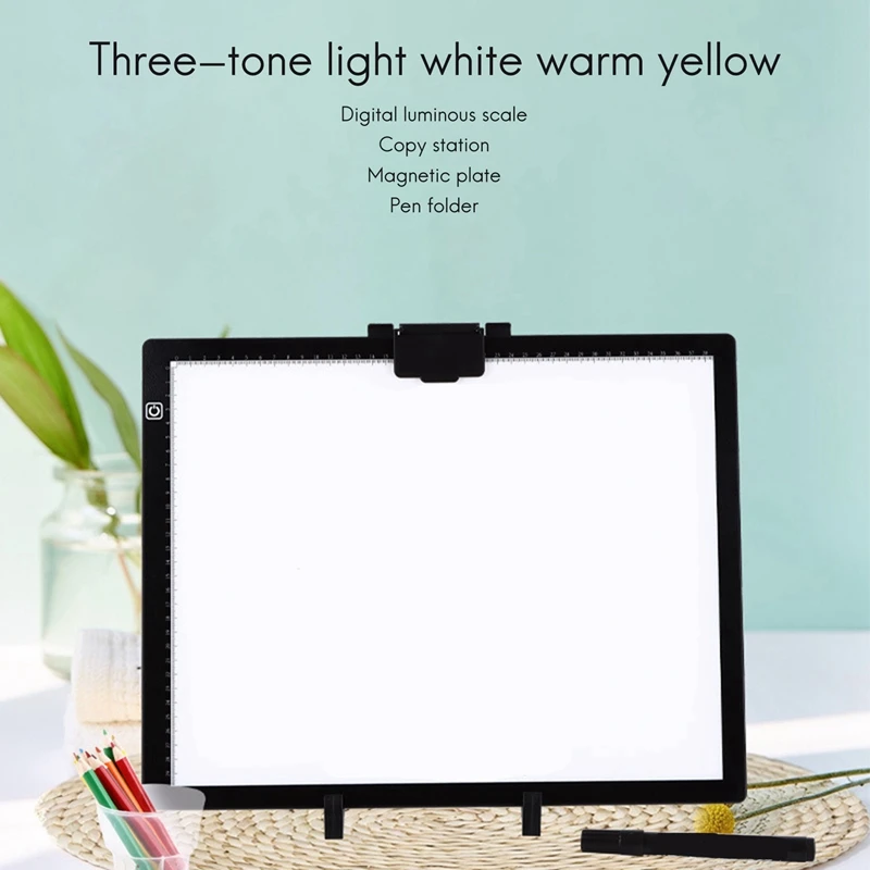 A3 3-Color Temperature Magnetic Copy Station Animation Copy Station Calligraphy Practice Sketch Drawing Board