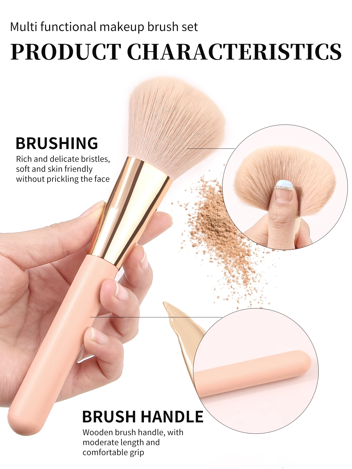 11pcs High-End Professional Makeup Brushes Set with Bucket Blush Powder Eyeshadow Eyebrow Foundation Beauty Makeup Tool Brochas