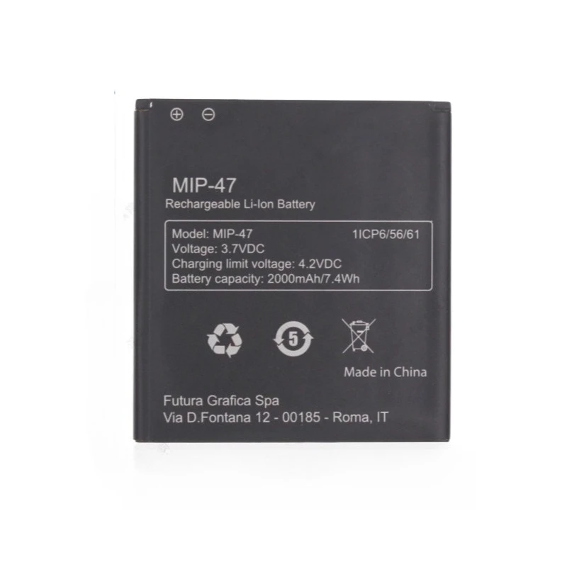 Nueva batería de litio recargable de alta calidad 3,7 V 2000mAh para batería de teléfono móvil Miia MIP-47