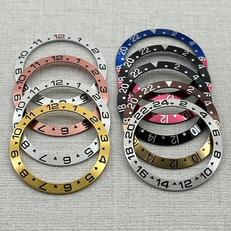 38mm Beveled Aluminum Bezel for SKX007 SKX009 150 Series GMT and Diver's Watches Replacement Bezel for NH35 and NH36 Movements