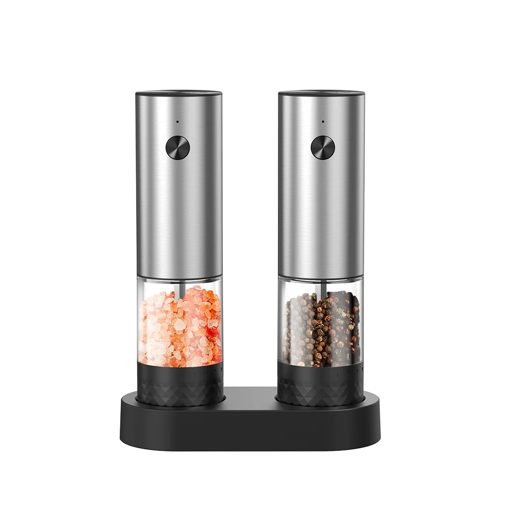 1pc/2pcs MINI USB Rechargeable Automatic Pepper Grinder Adjustable Coarseness Salt And Pepper Mill for Kitchen Spice Grinder