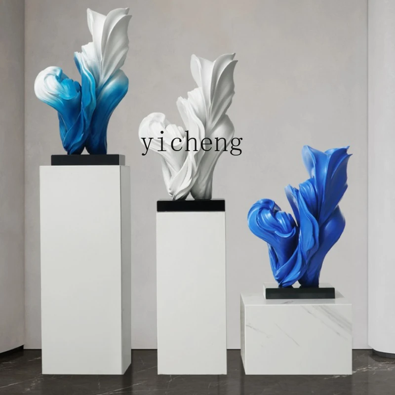 

ZC living room ornament large sculpture installation floor-to-ceiling handicrafts entrance pattern art ornament