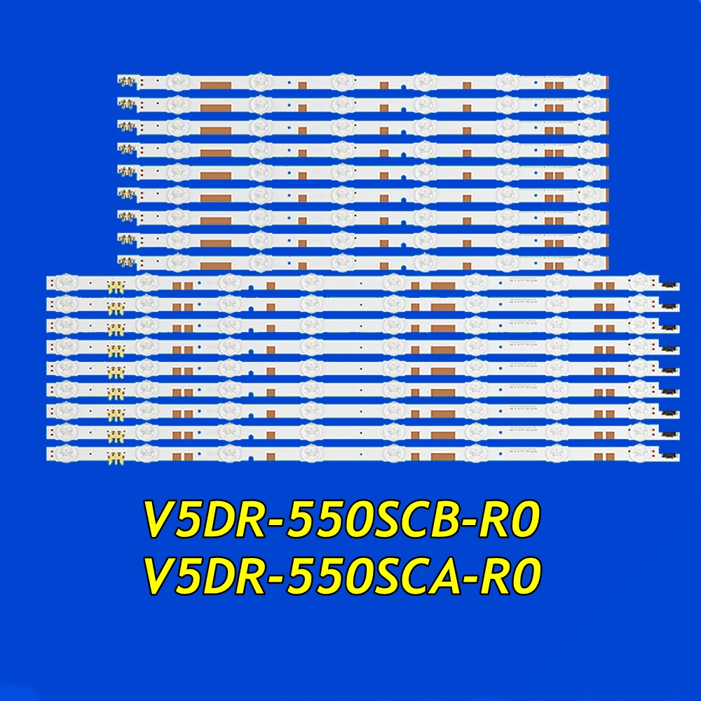 Tira LED para UE55JS7200U, UE55JU6800K, UE55JU6800W, UE55JU6850U, UE55JU6870U, UE55JU6872U, V5DR_550SCB-R0,