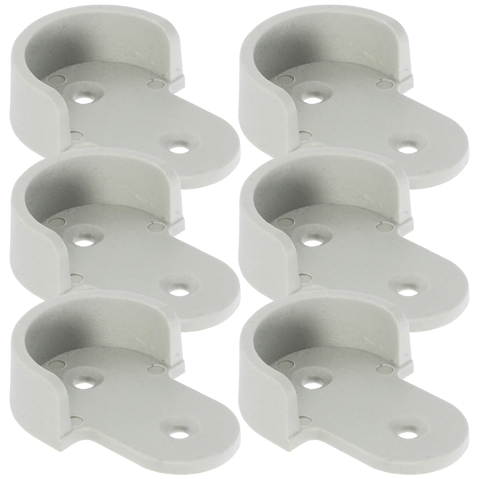 30Pcs Plastic Closet Rod Bracket Wardrobe Flange Rod Holder for Shower Curtain Clothes Towel Support End Socket