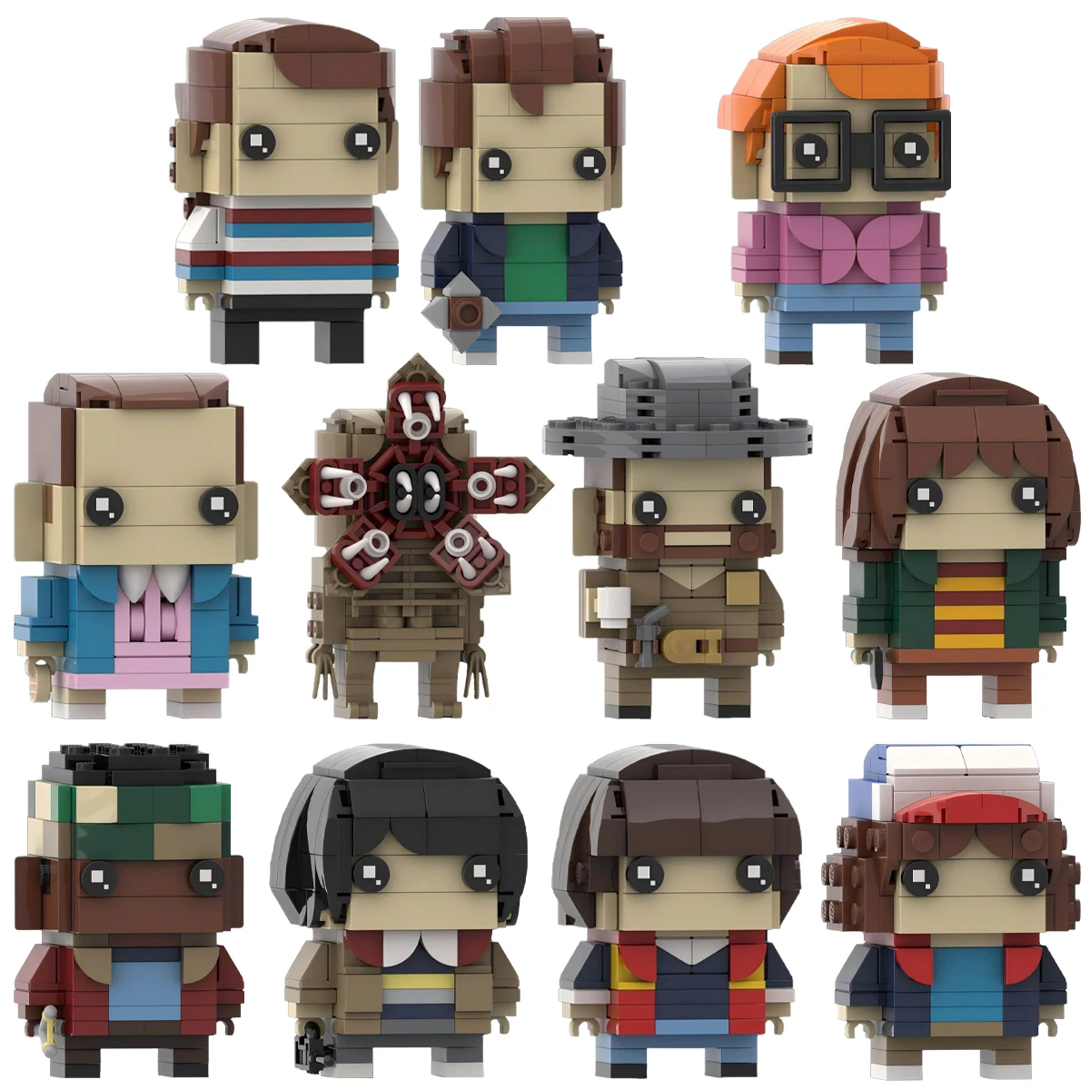 Beliebte TV-Filmserie Actionfigur Mike Dustin Eleven Puppe Bausteine MOC Kinderspielzeug Geschenk Strangers Horror-Monster-Modell – Detail 2