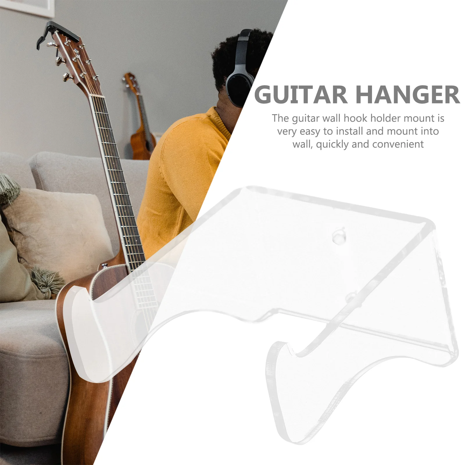 Bracket He Hanger Hook Wall Mounted Hooks Acrylic Ukelele Stand Guitar for Walls