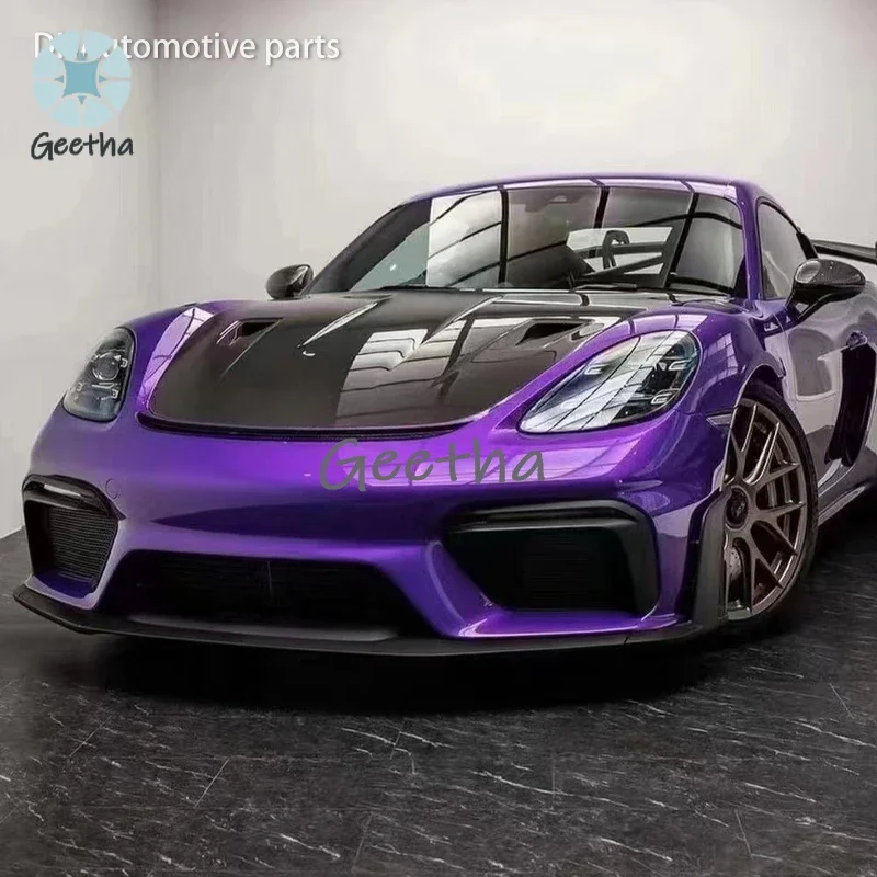 

For PP Material For Porsche 2017-up 718 982 Cayman & Boxster Upgrade GT4 RS Front Bumper Body Kits Rear Facelift Spoiler