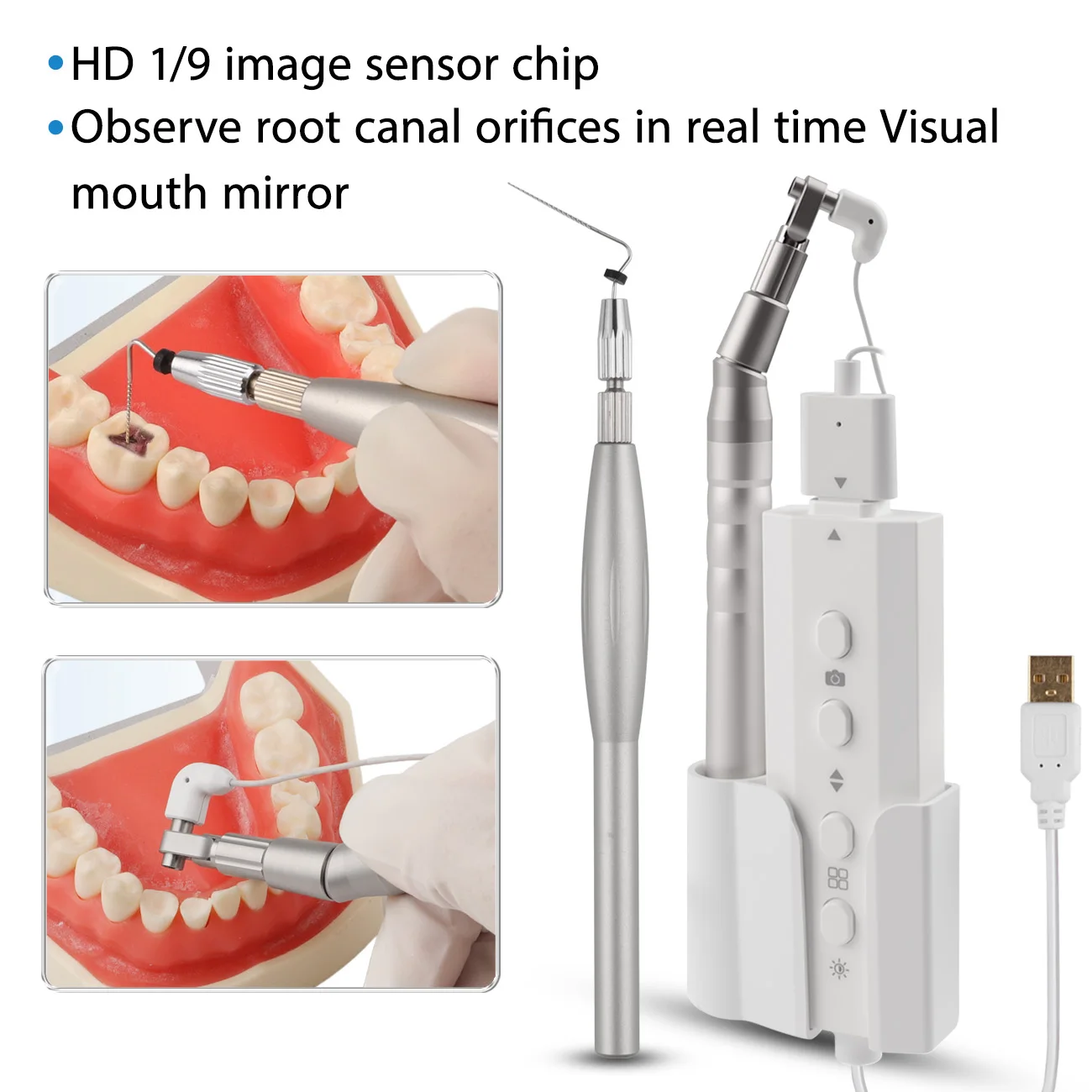 Micro Dental Intra Oral Camera HD 1/9 Image Sensor Chip LED Visual Endoscope Wifi Foot Control Dentistry Root Canal Equipment