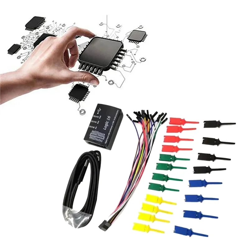 

ABBN-USB Logic16 100Mhz 16 Channel Logic Analyzer ARM FPGA Support For Offical Software