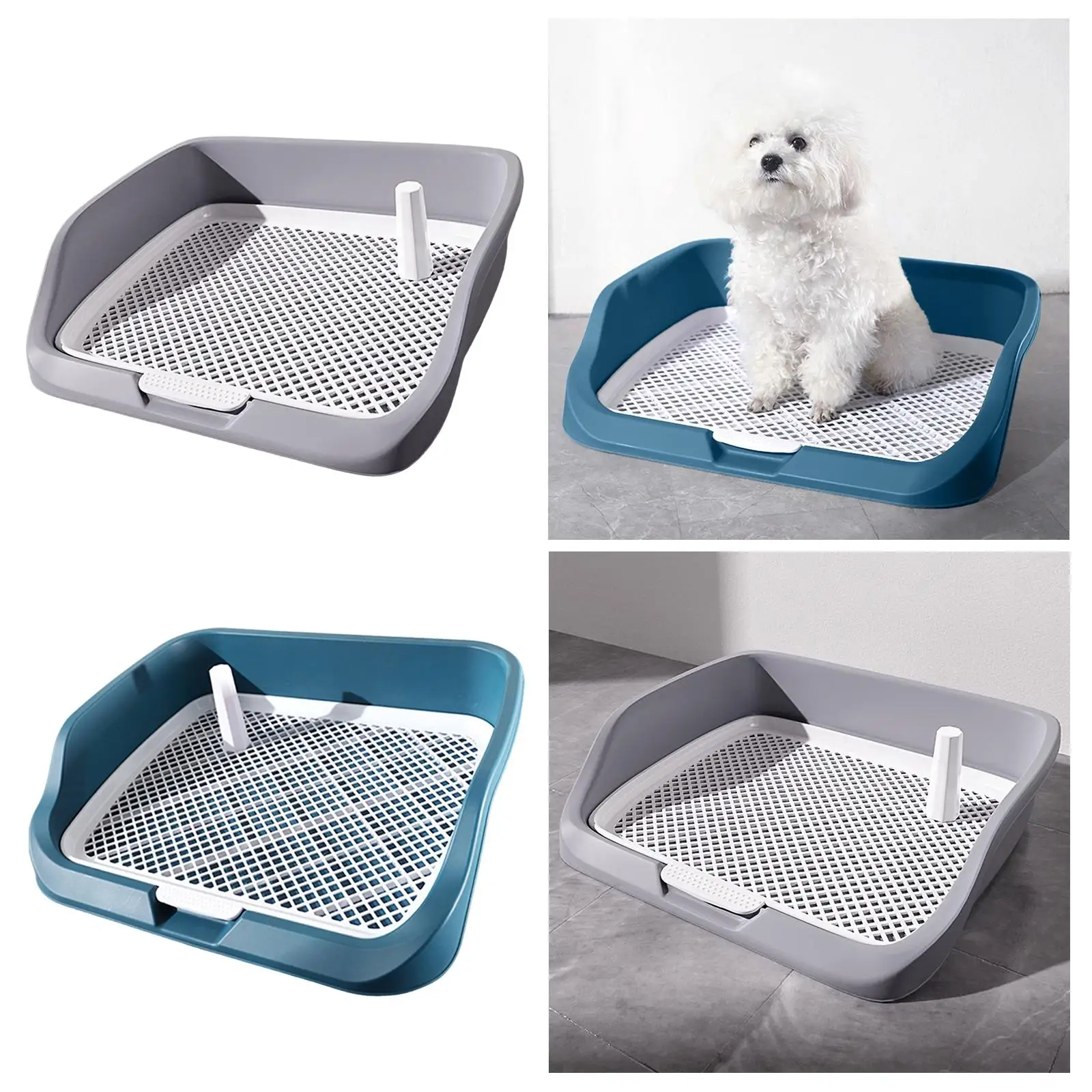 Bac à litière pour chien, bac à toilette intérieur, bac anti-éclaboussures pour animaux domestiques, intérieur/extérieur