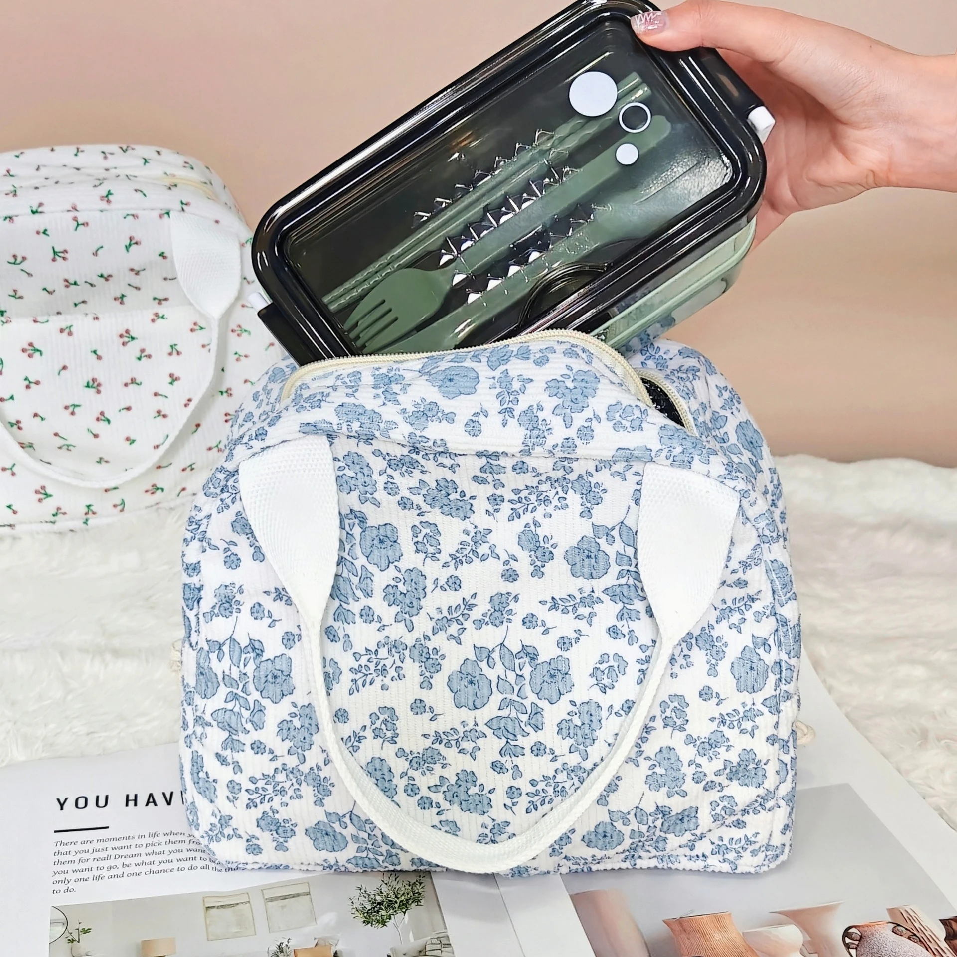 Fashion New Aluminum Foil Insulation Lunch Bags Ice Storage Pack Student Portable Food Storage Picnic Box Bag