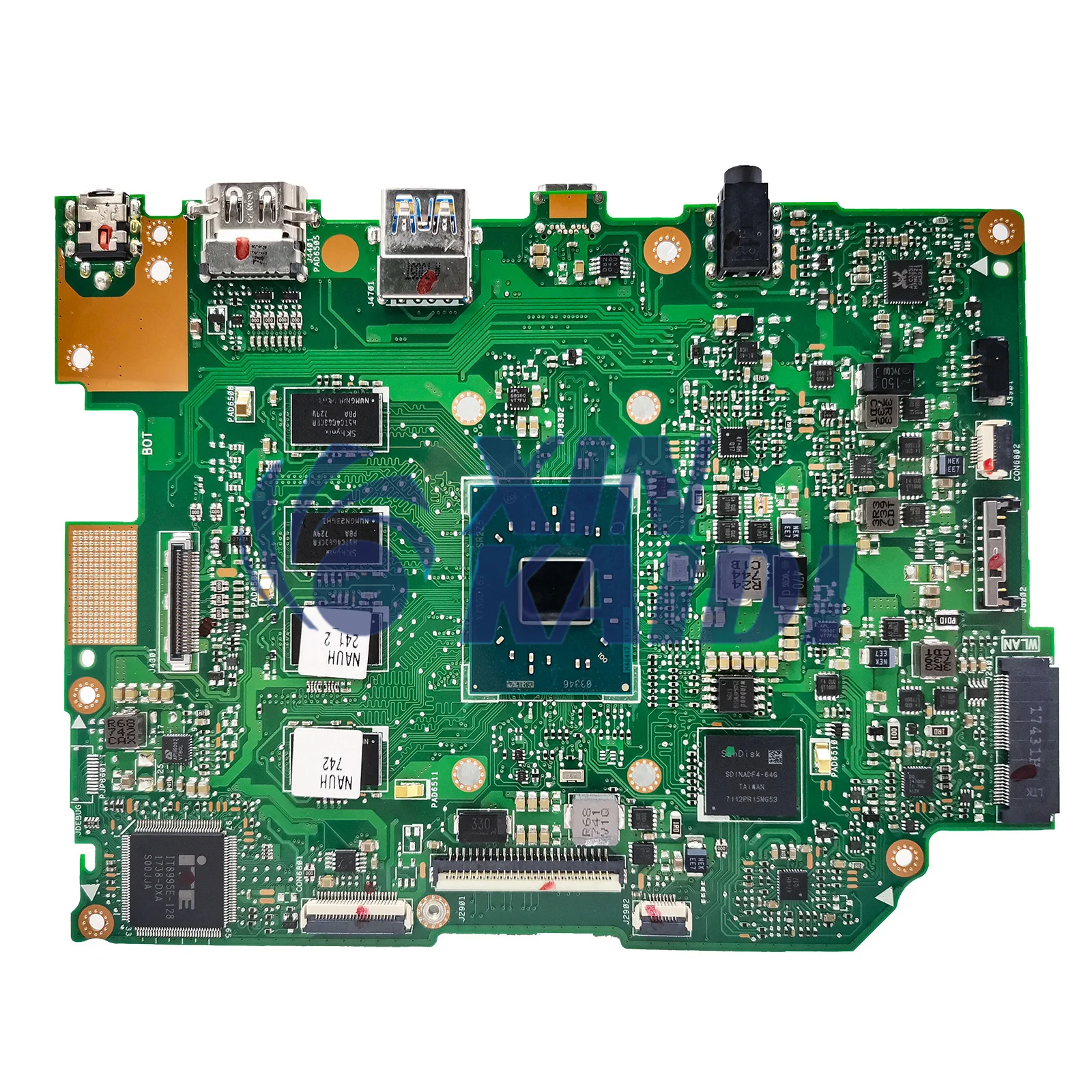 Placa-mãe portátil para ASUS, E403, E403NA, E403NAS, E403N, computador Mainboard, CPU N3350, N4200, 2G, 4G RAM, 32G, 64G, SSD, 100% Trabalho