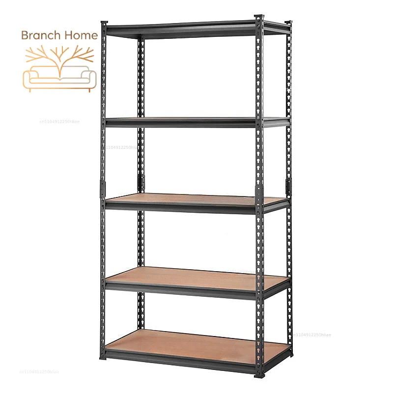 Modern Boltless Rivet Shelving Steel Metal Shelvs 5 Tier Storage Garage Storage 175 KG Shelf Rack  for Home