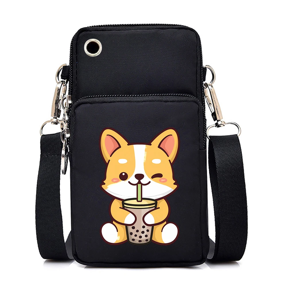 Cute Hedgehog Bobo Tea Purses and Handbags Women Mini Mobile Phone Bag Cartoon Hedgehog Zipper Crossbody Bag Women Shoulder Bags