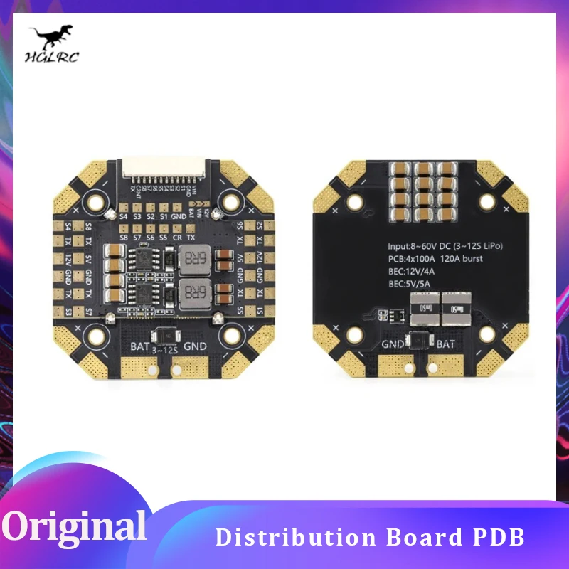 

HGLRC SPECTER 12S Distribution Board PDB for SPECTER 90A ESC for FPV Drone Quadcopter
