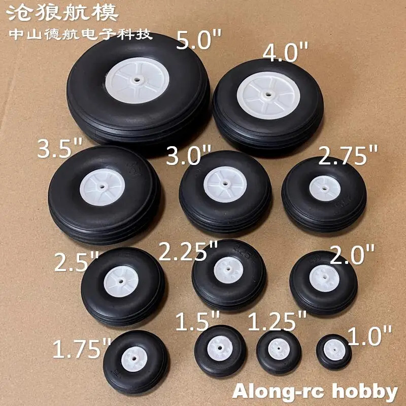 Roues en PU de diamètre 2.0 pouces, 2.25 pouces, 2.5 pouces, 2.75 pouces, 3.0 pouces, trou D4.1 D3.1 pour modèles d'avion RC, pièce de rechange, train d'atterrissage