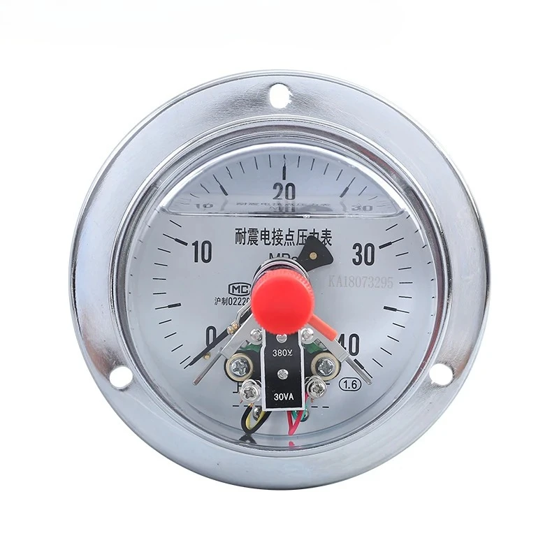 YNXC100ZT 60 MPa Axial stoßfestes elektrisches Kontaktmanometer stoßfest hydraulisch