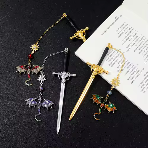 1/3PCS Fourth Wing Dragon Sword Bookmarks Fantasy Gothic Bookmarks Fourth Wing Enthusiasts Reading Accessories - Image 3