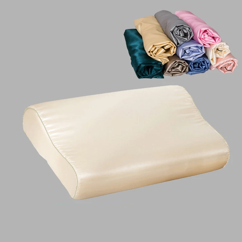 Imitation Silk Satin Latex Pillowcase for Hair And Skin, Skin-friendly Satin Memory Foam Sleeping Pillow Cover 30x50cm/40x60cm view 5