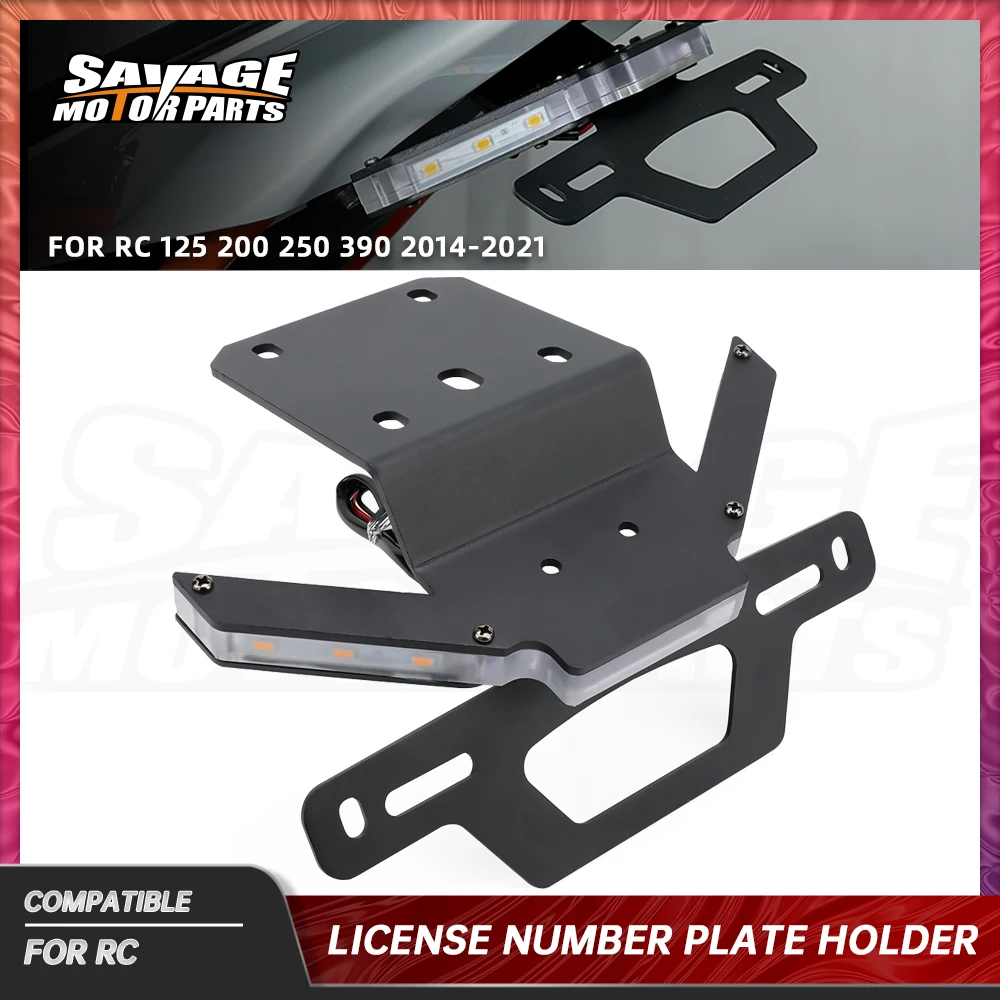 

Motorcycle License Plate Holder Tail Tidy Fender For RC125 RC200 RC250 RC390 2014-2021 Accessories Registration Plate Bracket