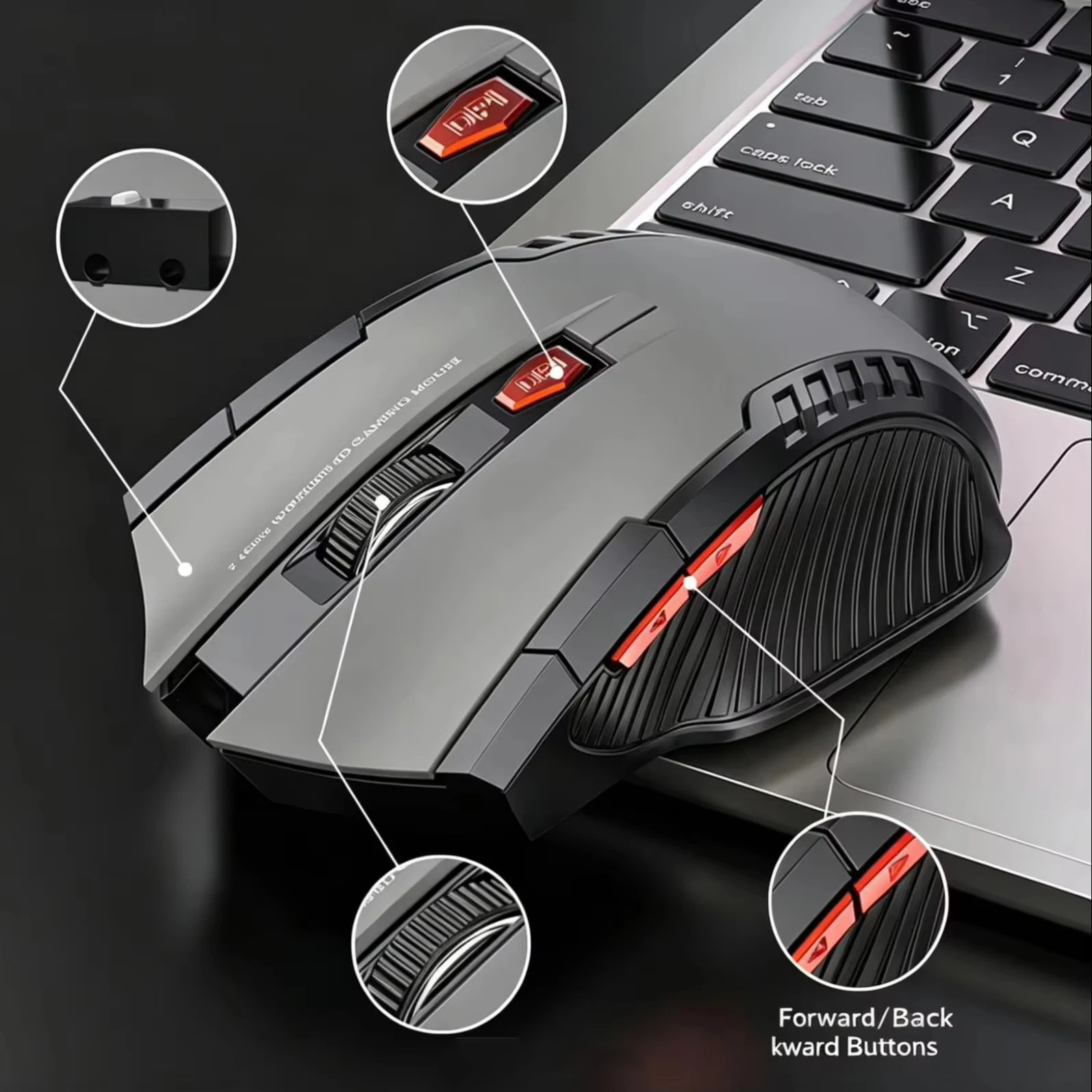 Wireless Mouse 2.4G Optical Mouse Gamer for Computer 6 Buttons 1600DPI Wireless Mice with USB Receiver for PC Laptop Accessories