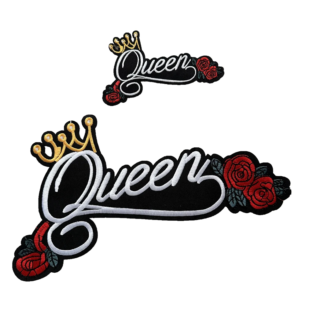 BIG SIZE QUEEN QUALITY LETTERS Embroidery Patch Clothing Accessories Cloth Sticker Clothing Sticker Cheongsam Embroidery