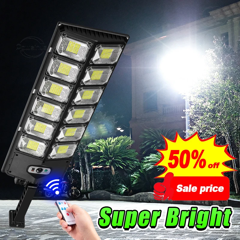 

Solar Led Light Outdoor Light 504 LED Solar Garden Lights Big Solar Panel Lamps Waterproof Solar Power Street Lamps